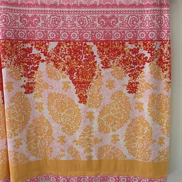 Donna Morgan pink, red, white floral 3/4 length sleeve dress Size 6 Length 35” - Picture 3 of 5